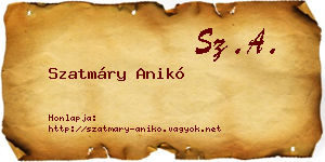 Szatmáry Anikó névjegykártya